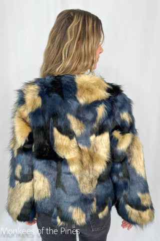 Farm Rio Fur Coat Multi