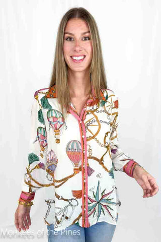 Halebob Air Balloon Print Top