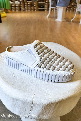 Ilse Jacobsen Metallic Silver Platform Slide