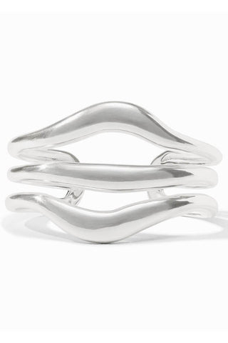 Wave Cuff-Silver-OS