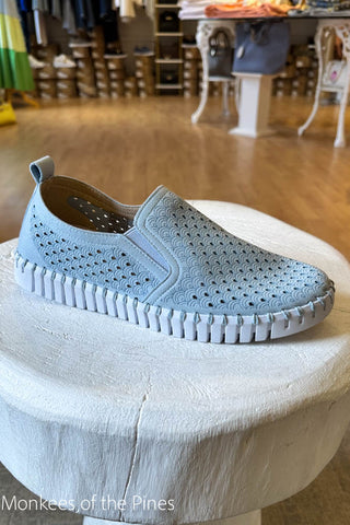 Ilse Jacobsen Tulip slip on double elastic Ash Blue