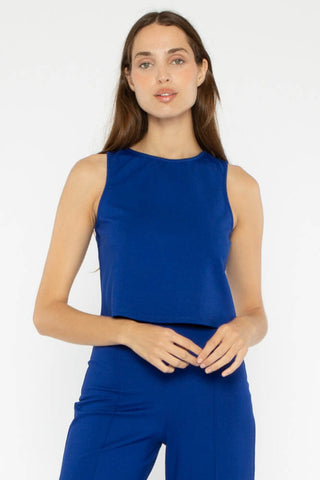 Ponte Knit Tank Top Cobalt