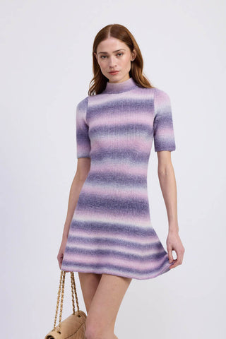 Purple Ombre Knit Dress