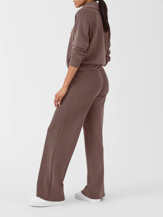 Spanx Air Essential Half Zip Truffle Brown