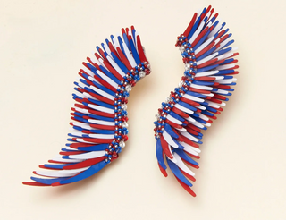 Madeline Earring Red, White, & Blue