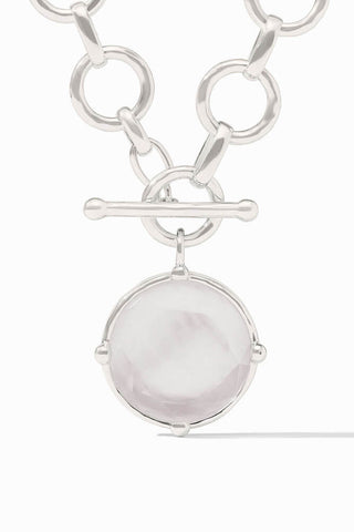 Honeybee Statement Necklace-Iridescent Clear Crystal-OS