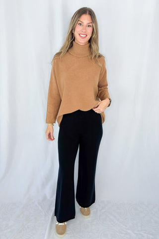 Lefeme Crop Knit Pant Black