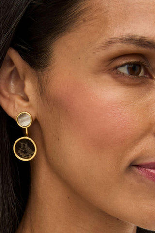 Riley Bezel Jacket Earring