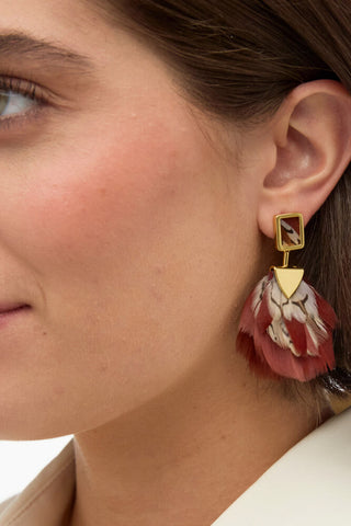 Penelope Bezel Drop Earring