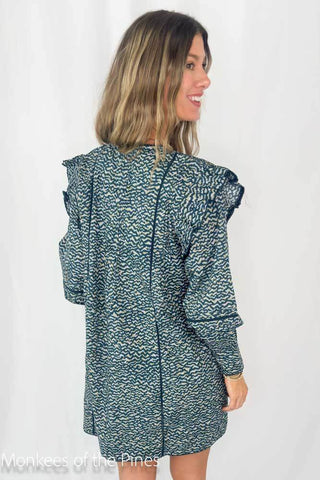Oliphant Madison Dress Navy