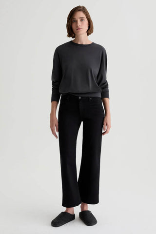 AG Saige Wide Leg Crop Super Black