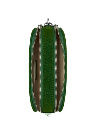 Tory Burch Miller Flocked Mini Crossbody Bag Emerald