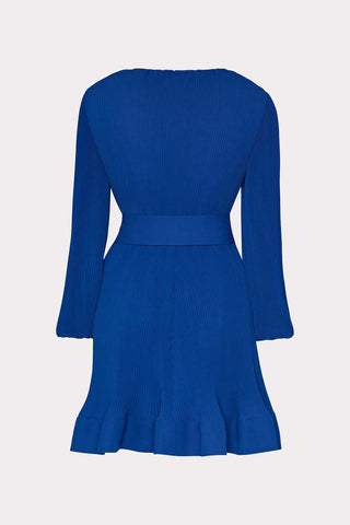 Milly Liv Pleat Dress Royal Blue