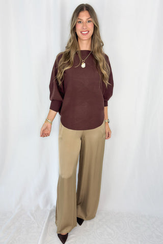 Lefeme Silky Pant Camel