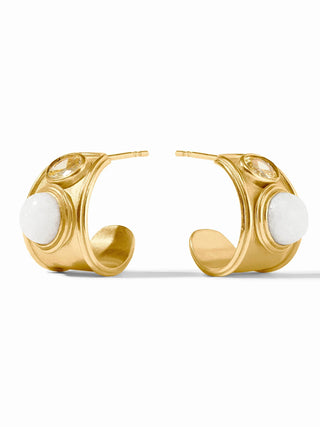 Portofino Stone Hoop White Jade