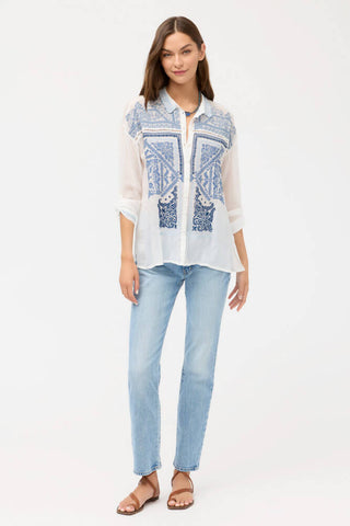 Audrey Bandana Top White