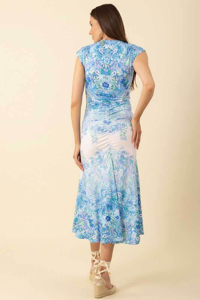 Halebob Shirred Dress Blue / L Halebob Shirred Dress Blue / L