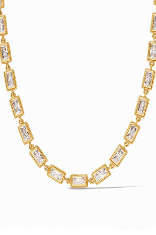 Baguette Tennis Necklace-Cubic Zirconia-OS