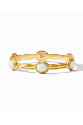 Portofino Stone Bangle-White Jade-M