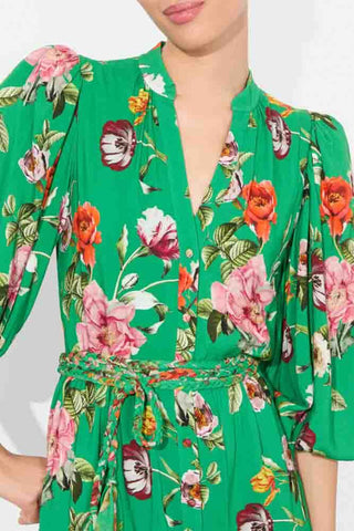 Alice + Olivia Antoinette Button Front Mini Dress Hampton Floral