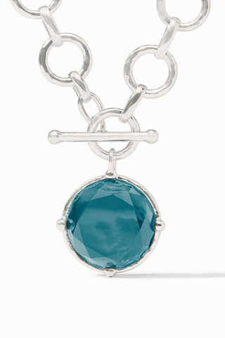 Honeybee Statement Necklace-Iridescent Montana Blue- OS