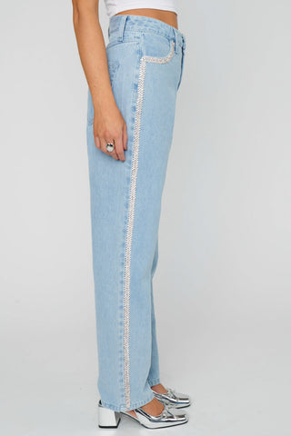 Show Me Your MuMu Icon Jeans Rhinestone Trim