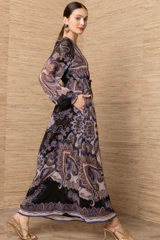 Halebob Paisley Purple Dress