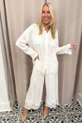 Lace Hem Culotte