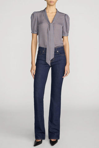 Frame Sonnet Blouse Chestnut Multi Plaid