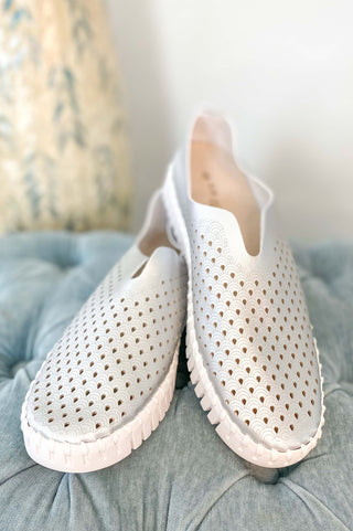 Tulip Slip On With White Sole - Silver