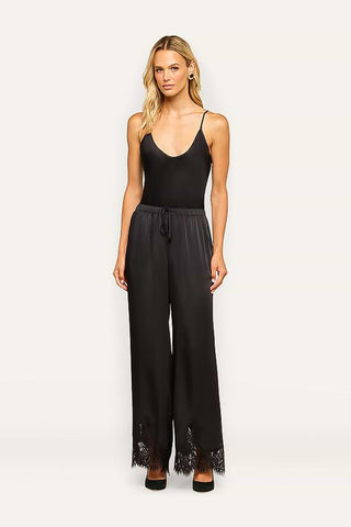 L'Agence Lace Trim Drawstring Pant
