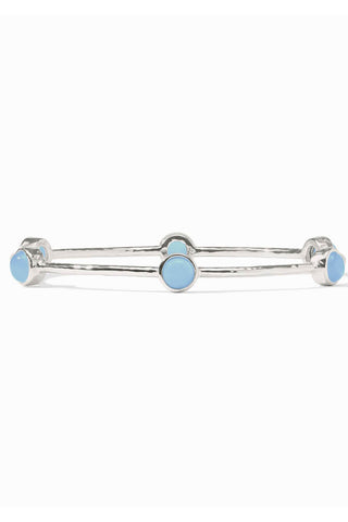 Milano Luxe Bangle-Chalcedony Blue-M
