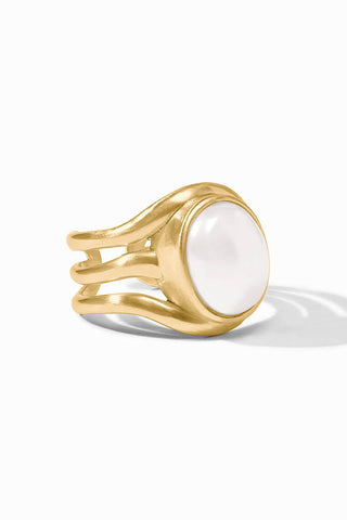 Wave Stone Ring Pearl