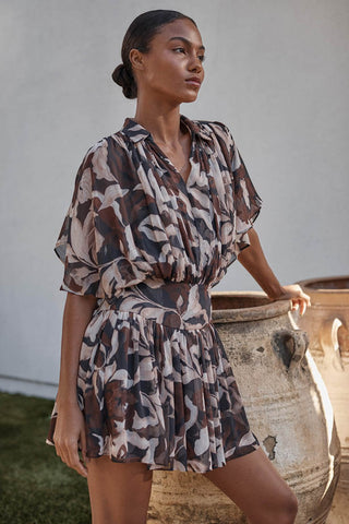 Misa Ana Dress Chocolate Swirl