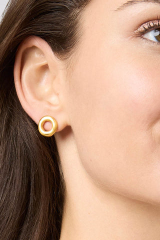 Wave Circle Stud - OS