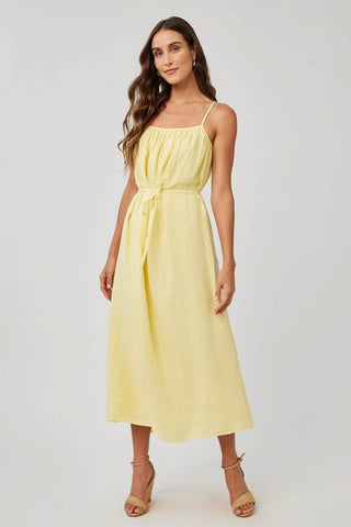 Bella Dahl Shirred Cami Maxi Dress Dahlia Yellow
