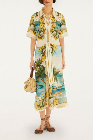 Farm Rio Royal Sea Multicolor Midi Dress – Monkee's of the Pines