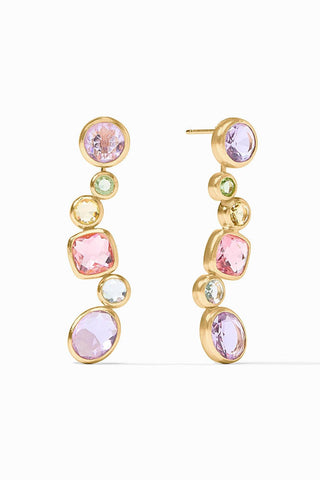 Kaleidoscope Earring Jacket Multi Stone - OS