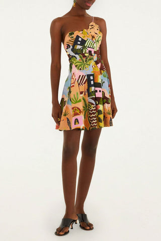 Farm Rio Tropical Painting Multicolor Mini Dress – Monkee's of the Pines Farm Rio Tropical Painting Multicolor Mini Dress – Monkee's of the Pines