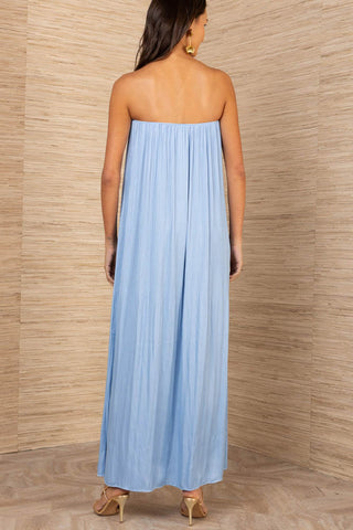 Olympia Charmeuse Dress Blue