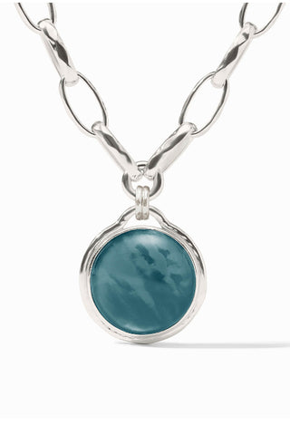Solara Statement Necklace Iridescent Montana Blue