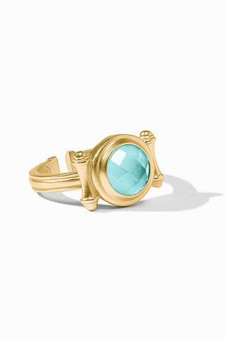 Bamboo Stone Ring Bahamian Blue