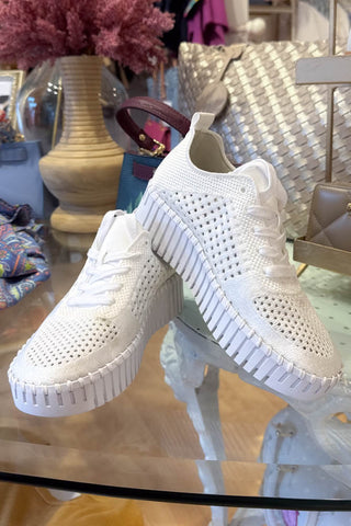 Ilse Jacobsen Woven Sneaker White
