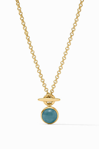 Solara Solitaire Necklace-Iridescent Montana Blue-OS