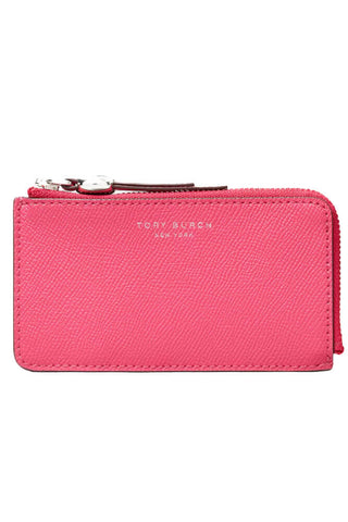 Tory Burch Romy Zip Card Case Bright Pink