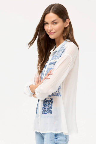 Audrey Bandana Top White