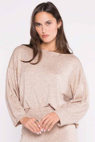 Ripley Rader Sweater Knit Boat Neck Top Oatmeal