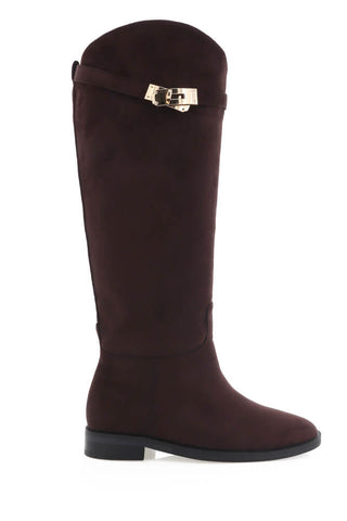 Solene Chocolate Suede