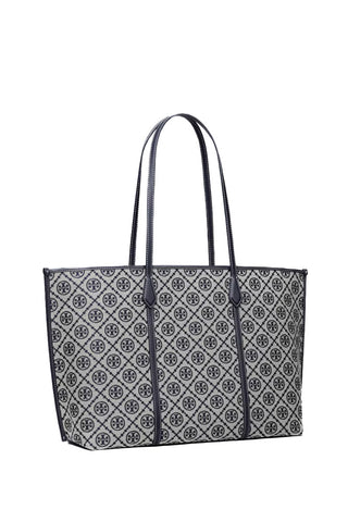 Tory Burch Perry T Monogram Tote Tory Navy