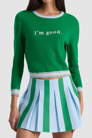 A+O Carolann Shrunken Pullover Green Apple